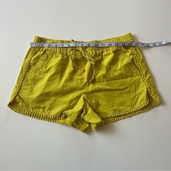 Loft Yellow Summer Drawstring Shorts with Hem Detail - small - Picture 3 of 12